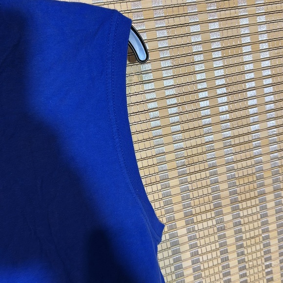 Fruit of the Loom Platinum Bright Blue Tank Top Lime Green Trim Men's Medium - Picture 5 of 13